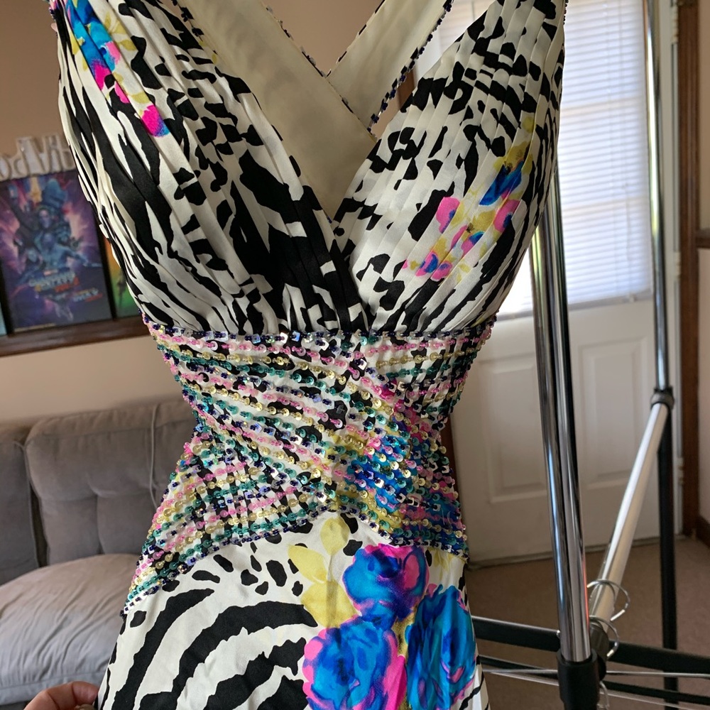 Designer dress 100% silk LaFemme Paris